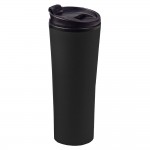 Термокружка Bliss пластик/металл, 460 мл, черная, софт тач