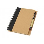 Блокнот «Helly» с ручкой натуральный/черный