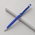 Ручка-стилус металлическая шариковая «Jucy Soft» soft-touch синий