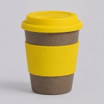 Стакан из бамбукового волокна «Café» серо-коричневый/желтый