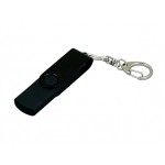 USB 2.0- флешка на 64 Гб с поворотным механизмом и дополнительным разъемом Micro USB черный