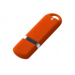 USB 2.0- флешка на 32 Гб, soft-touch оранжевый