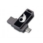USB3.0/ Type-C флешка 2в1 на 32 ГБ «Спинлайт» с подсветкой