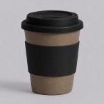 Стакан из бамбукового волокна «Café» серо-коричневый/черный