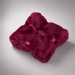 Плед мягкий флисовый «Fancy» бордовый