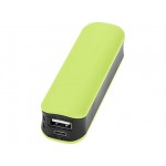 Внешний аккумулятор «Edge», 2000 mAh зеленый лайм/черный