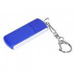 USB 2.0- флешка промо на 4 Гб с прямоугольной формы с выдвижным механизмом синий/серебристый