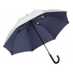 Зонт-трость «Double silver» темно-синий