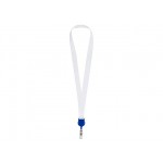 Ланъярд под сублимацию с ретрактором, 2 см синий