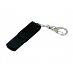 USB 2.0- флешка на 16 Гб с поворотным механизмом и дополнительным разъемом Micro USB черный