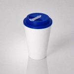 Пластиковый стакан с двойными стенками «Take away» белый/синий