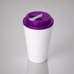 Пластиковый стакан с двойными стенками «Take away» белый/фиолетовый