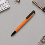 Ручка-подставка шариковая «Кипер Металл» оранжевый/черный
