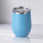 Вакуумная термокружка «Sense Gum», непротекаемая крышка, soft-touch голубой