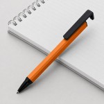 Ручка-подставка металлическая «Кипер Q» оранжевый/черный