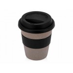 Стакан из бамбукового волокна «Café» серо-коричневый/черный