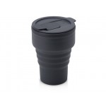 Силиконовый складной стакан «GoCup» темно-серый