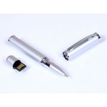 USB 2.0- флешка на 16 Гб в виде ручки с мини чипом серебристый