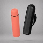 Термос «Ямал Soft Touch» с чехлом коралловый