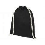 Рюкзак со шнурком «Tenes» из хлопка 140 г/м² черный