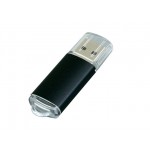 USB 2.0- флешка на 64 Гб с прозрачным колпачком черный