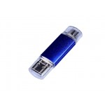 USB 3.0/micro USB/Type-C- флешка на 32 Гб синий