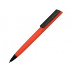 Ручка пластиковая soft-touch шариковая «Taper» красный/черный