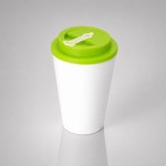 Пластиковый стакан с двойными стенками «Take away» белый/зеленое яблоко
