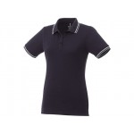 Рубашка поло «Fairfield» женская темно-синий/серый меланж/белый