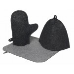 Банный набор из шапки, рукавицы и коврика «Calm»