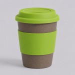 Стакан из бамбукового волокна «Café» серо-коричневый/зеленое яблоко