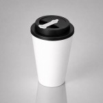 Пластиковый стакан с двойными стенками «Take away» белый/черный