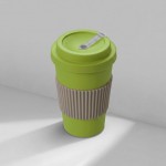 Термокружка из натуральных волокон «Muffin» зеленое яблоко