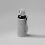 Бутылка для воды «Pure» c чехлом прозрачный/серый