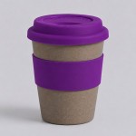 Стакан из бамбукового волокна «Café» серо-коричневый/фиолетовый