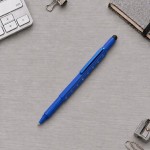 Ручка-стилус металлическая шариковая «Tool» с уровнем и отверткой синий