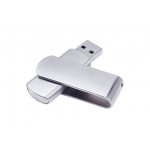 USB 3.0- флешка на 64 Гб глянцевая поворотная серебристый/матовый