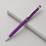 Ручка-стилус металлическая шариковая «Jucy Soft» soft-touch фиолетовый