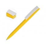 Ручка пластиковая soft-touch шариковая «Zorro» желтый/белый