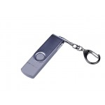 USB 2.0/micro USB/Type-C- флешка на 64 Гб c поворотным механизмом серебристый