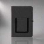 Блокнот А5 «Pocket» с карманом для телефона черный