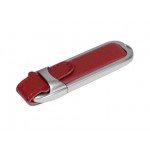 USB 3.0- флешка на 128 Гб с массивным классическим корпусом коричневый/серебристый