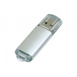 USB 2.0- флешка на 64 Гб с прозрачным колпачком серебристый