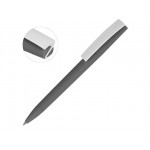 Ручка пластиковая soft-touch шариковая «Zorro» серый/белый