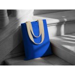 Сумка для шопинга «Steady» хлопковая с парусиновыми ручками, 260 г/м2 синий