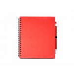 Блокнот LEYNAX с шариковой ручкой красный