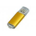 USB 2.0- флешка на 64 Гб с прозрачным колпачком золотистый
