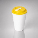 Пластиковый стакан с двойными стенками «Take away» белый/желтый