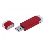 USB 2.0- флешка промо на 16 Гб прямоугольной классической формы красный