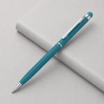 Ручка-стилус металлическая шариковая «Jucy Soft» soft-touch бирюзовый